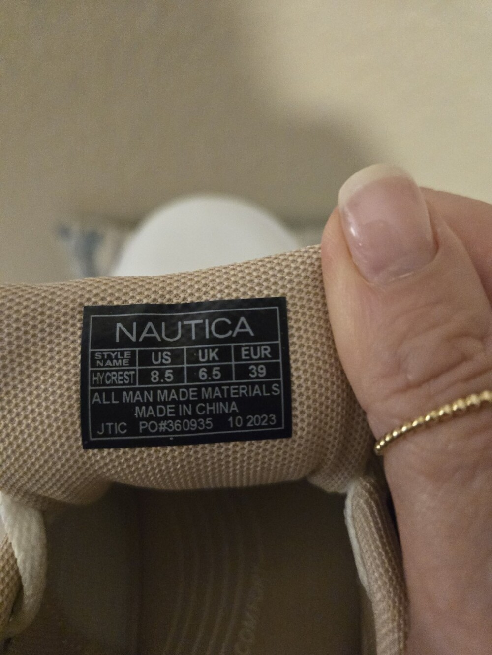 Nautica White/Beige Platform Lace-Up Sneakers - Picture 4 of 4